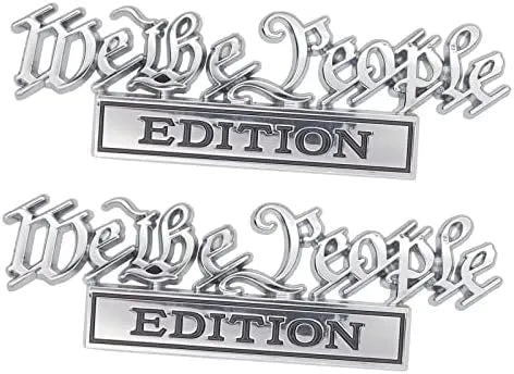 WE THE PEOPLE EDITION METAL CAR EMBLEM - Crazy Kat Design Co