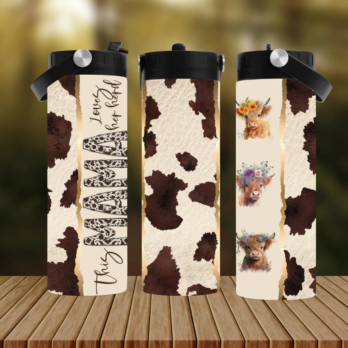 CUSTOMIZABLE COW WITH KIDS HOT AND COLD TUMBLER - Crazy Kat Design Co