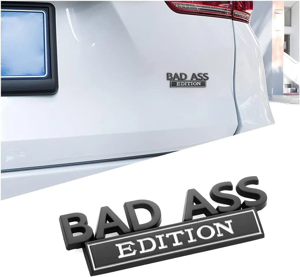 BADASS EDITION METAL CAR EMBLEM - Crazy Kat Design Co