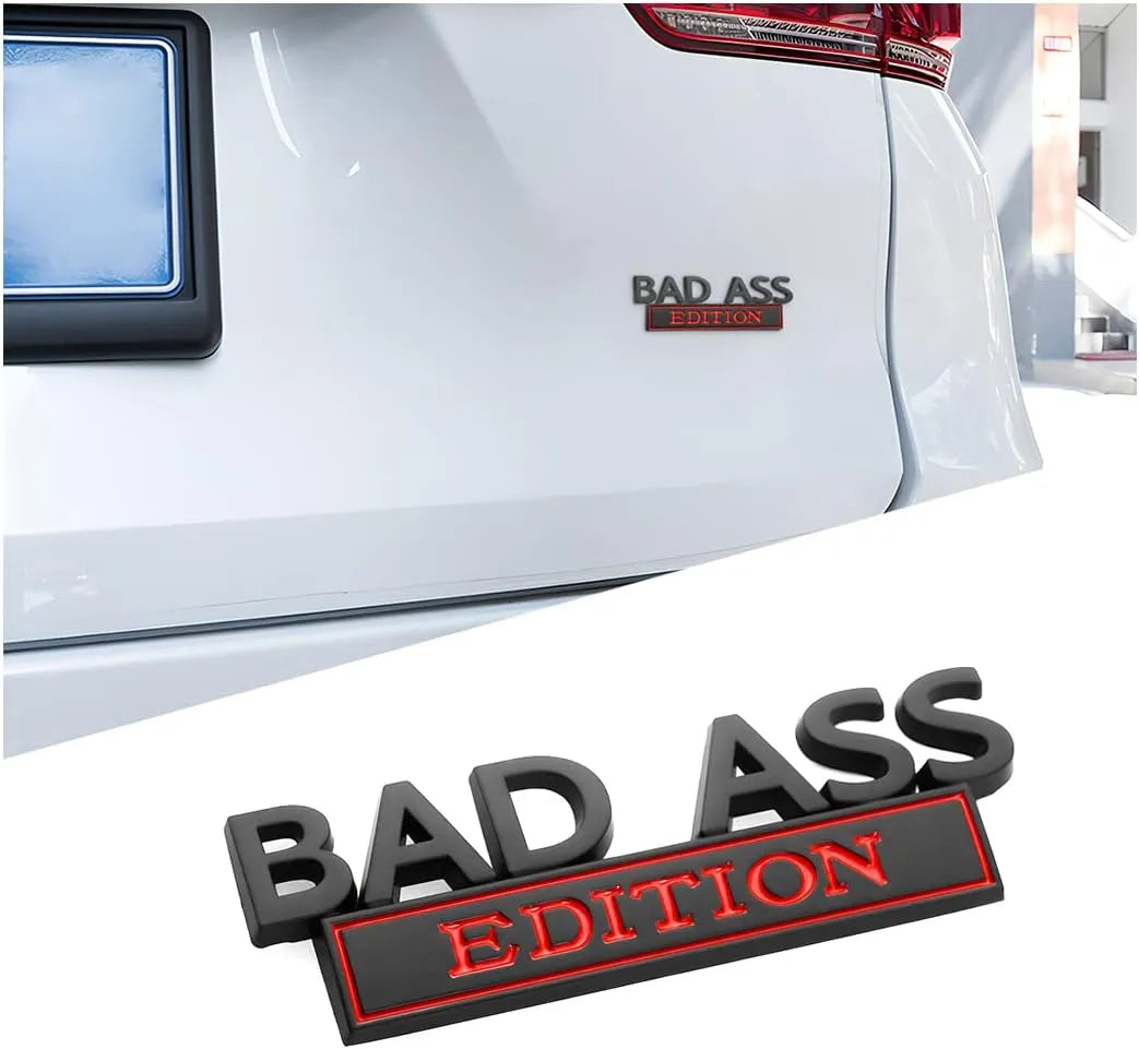 BADASS EDITION METAL CAR EMBLEM - Crazy Kat Design Co