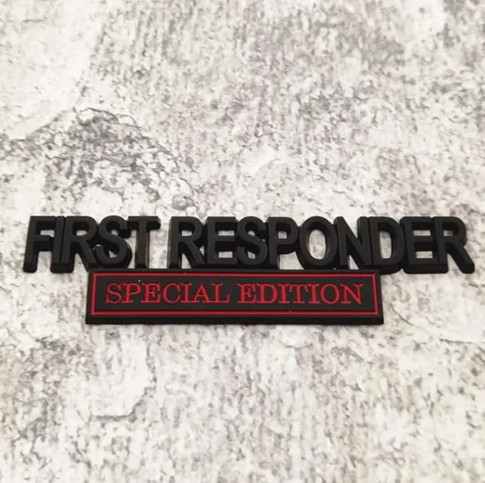 FIRST RESPONDER EDITION METAL CAR EMBLEM - Crazy Kat Design Co