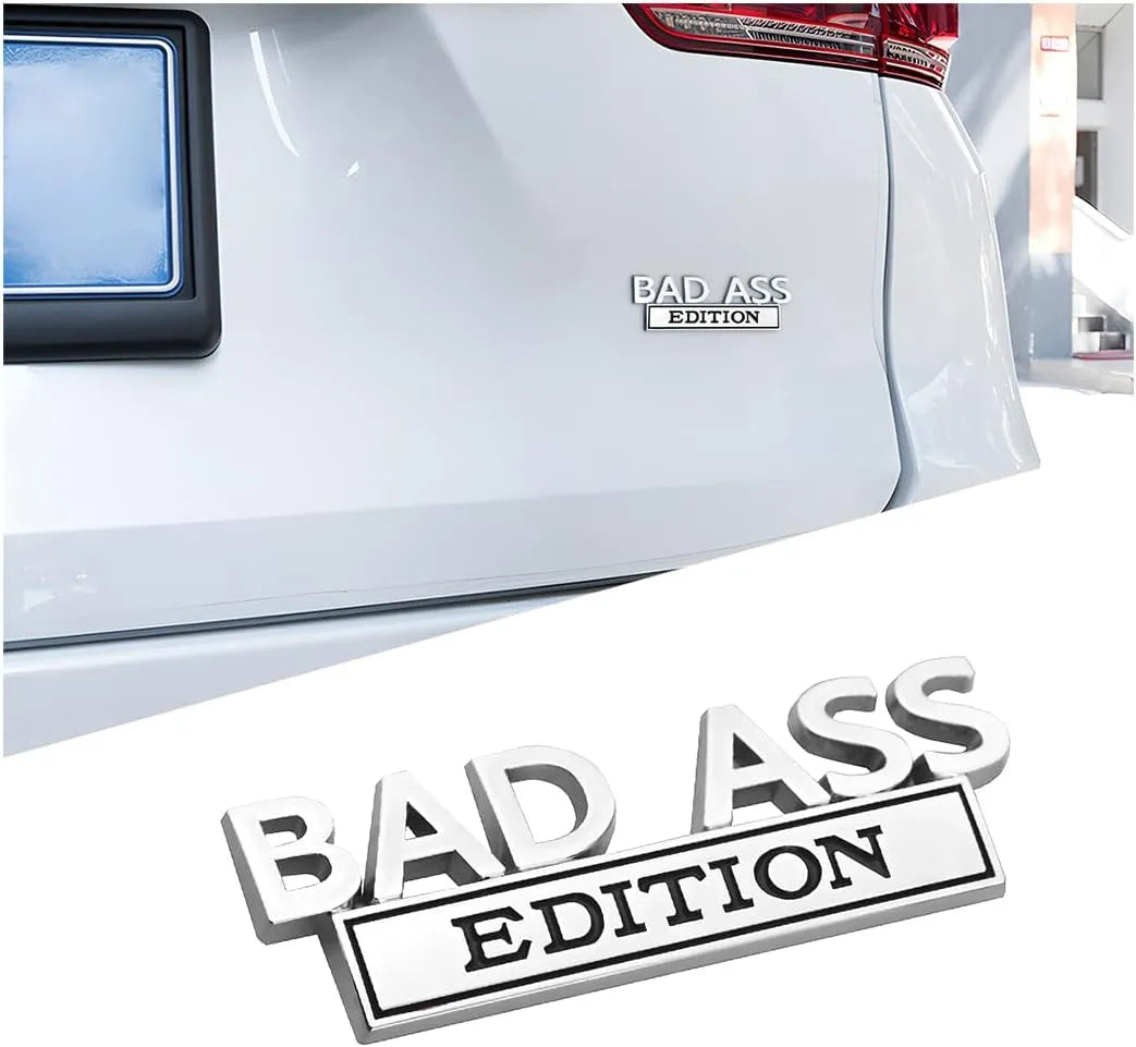 BADASS EDITION METAL CAR EMBLEM - Crazy Kat Design Co