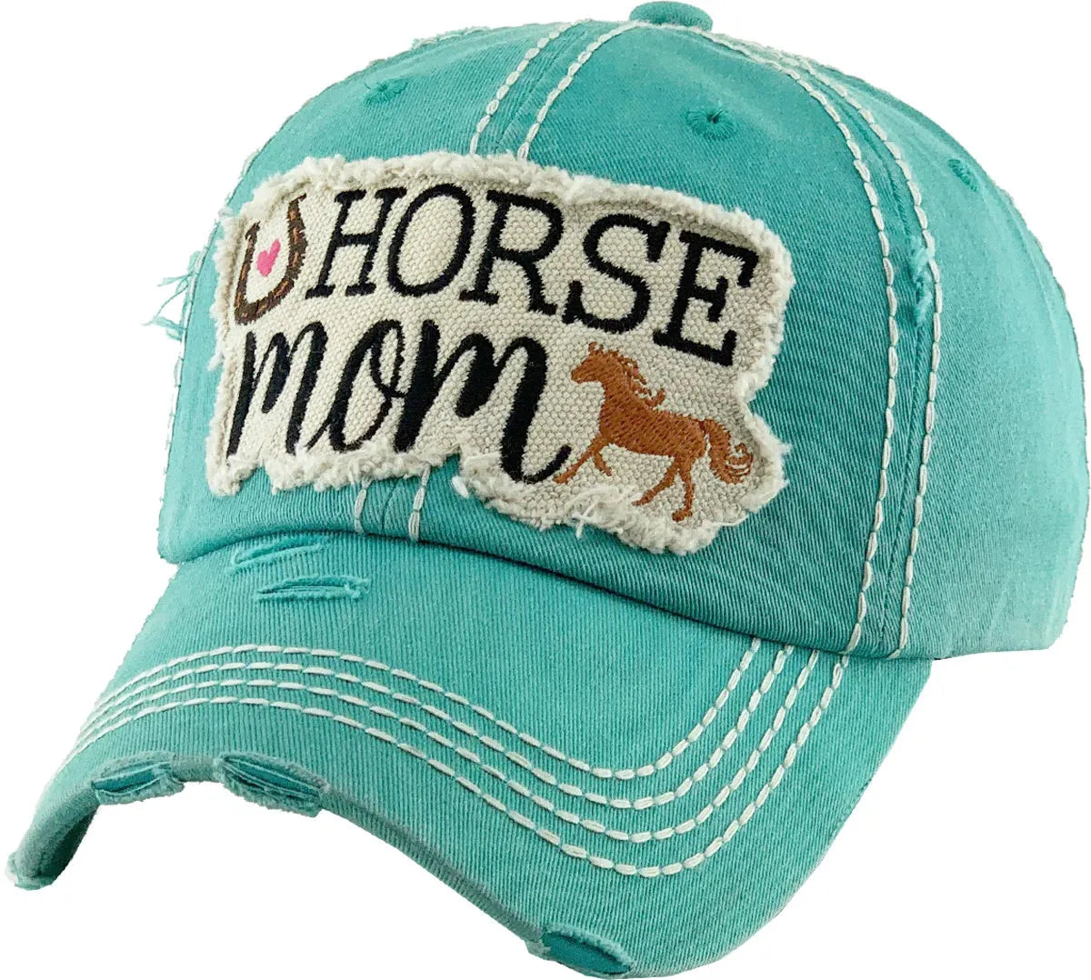 Distressed Horse Mom Hats - Crazy Kat Design Co