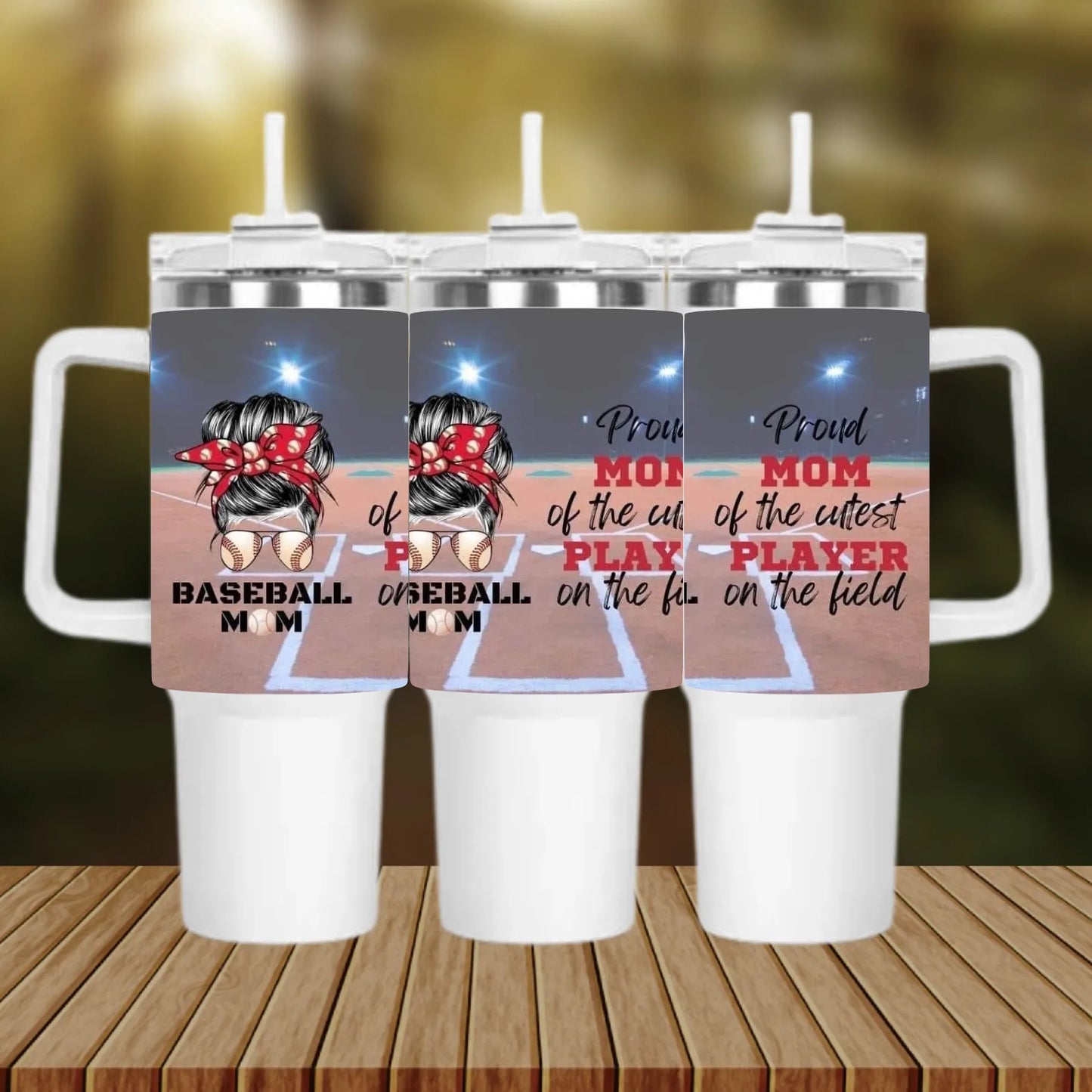 CUSTOMIZABLE BASEBALL MOM LIFE HOT AND COLD TUMBLER - Crazy Kat Design Co