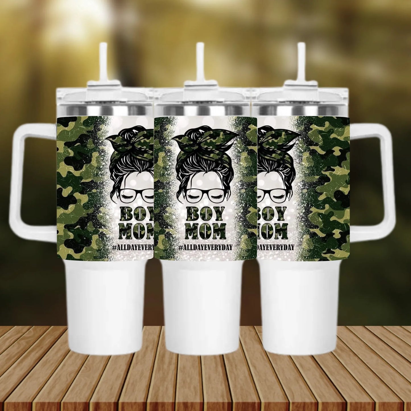 CUSTOMIZABLE BOY MOM HOT AND COLD TUMBLER - Crazy Kat Design Co