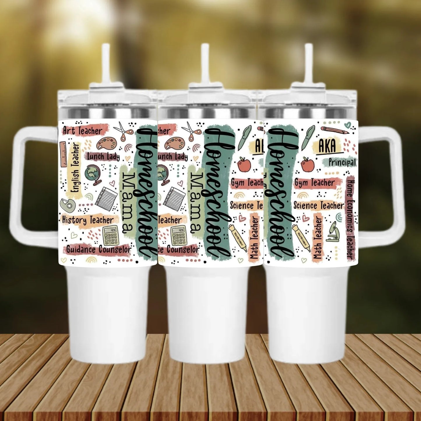 CUSTOMIZABLE HOMESCHOOLING MOM HOT AND COLD TUMBLER - Crazy Kat Design Co