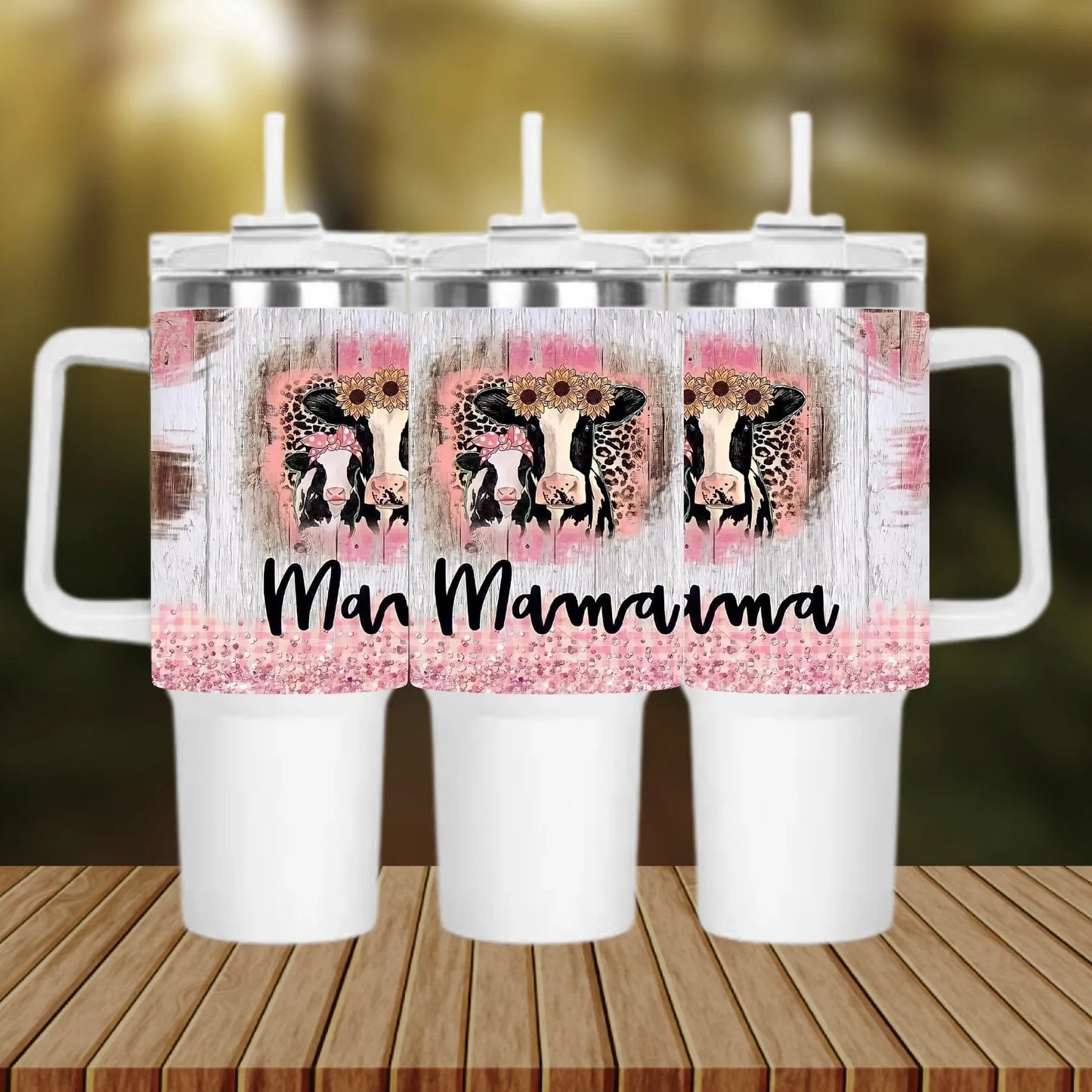 CUSTOMIZABLE MAMA COW HOT AND COLD TUMBLER - Crazy Kat Design Co