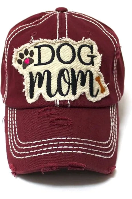 Distressed Dog Mom Hat - Crazy Kat Design Co