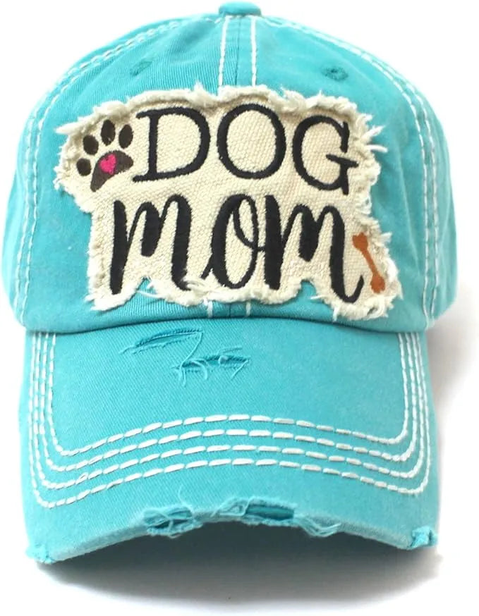 Distressed Dog Mom Hat - Crazy Kat Design Co