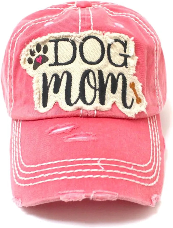 Distressed Dog Mom Hat - Crazy Kat Design Co