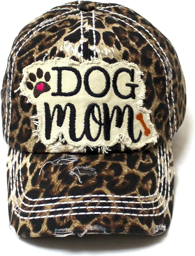 Distressed Dog Mom Hat - Crazy Kat Design Co