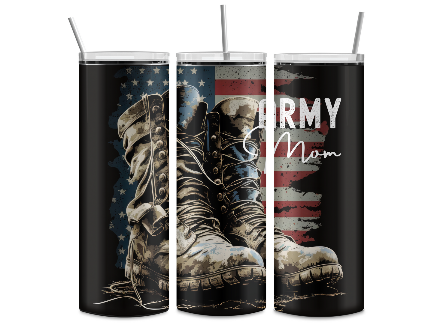 CUSTOMIZABLE ARMY MOM HOT AND COLD TUMBLER