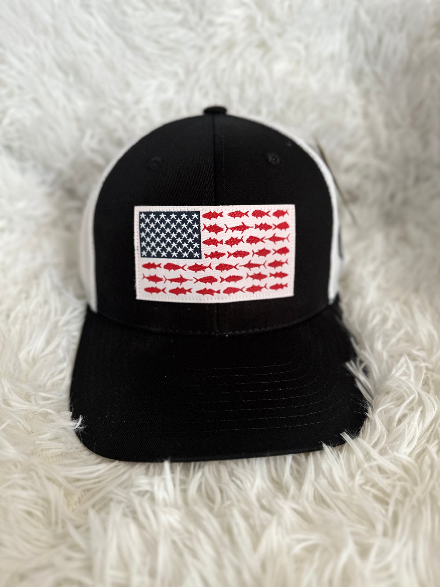 Snapback fish American Flag hat - Crazy Kat Design Co