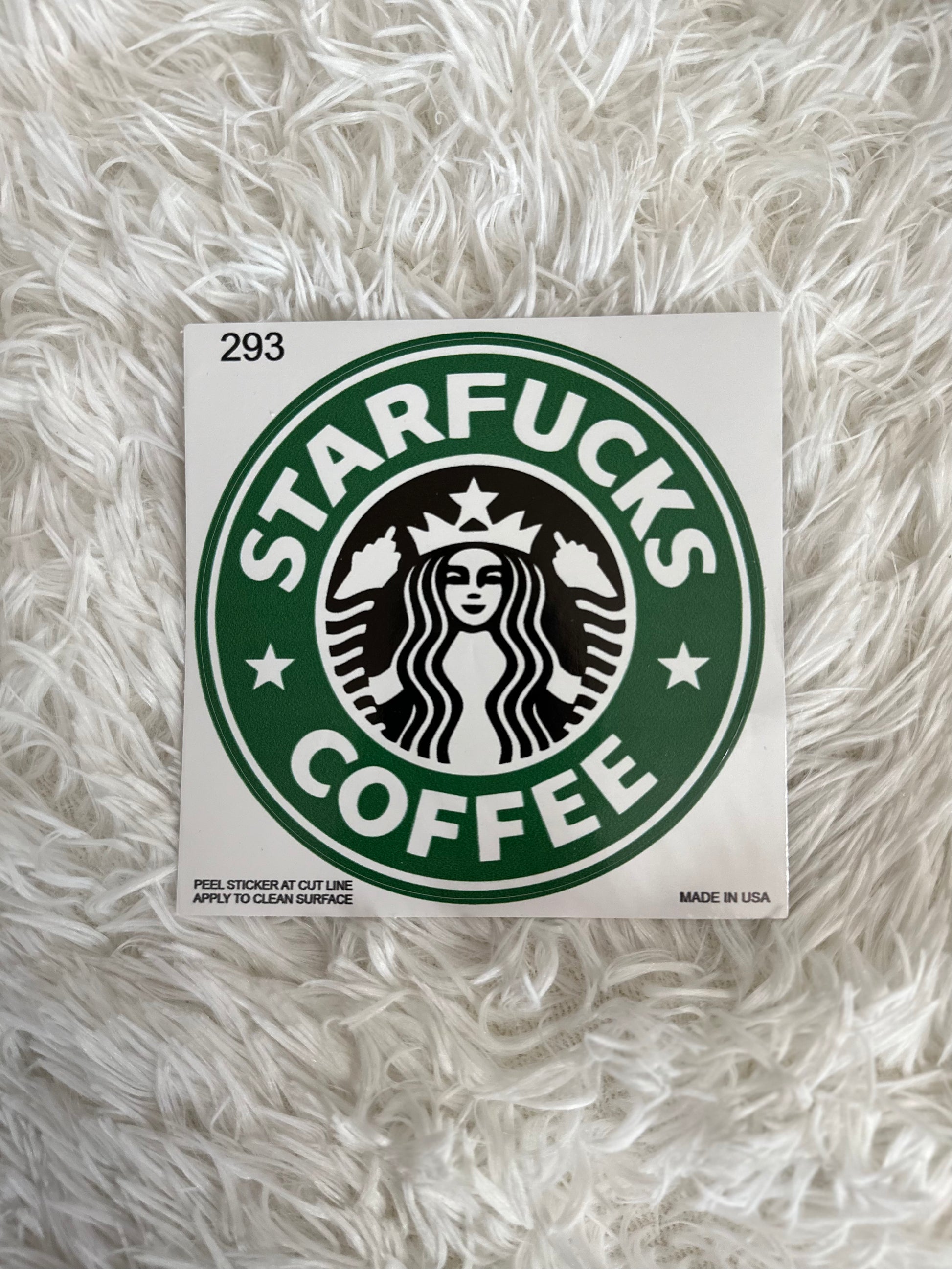 STARF*CKS COFFEE DYE CUT BUMPER/ WINDOW STICKER - Crazy Kat Design Co