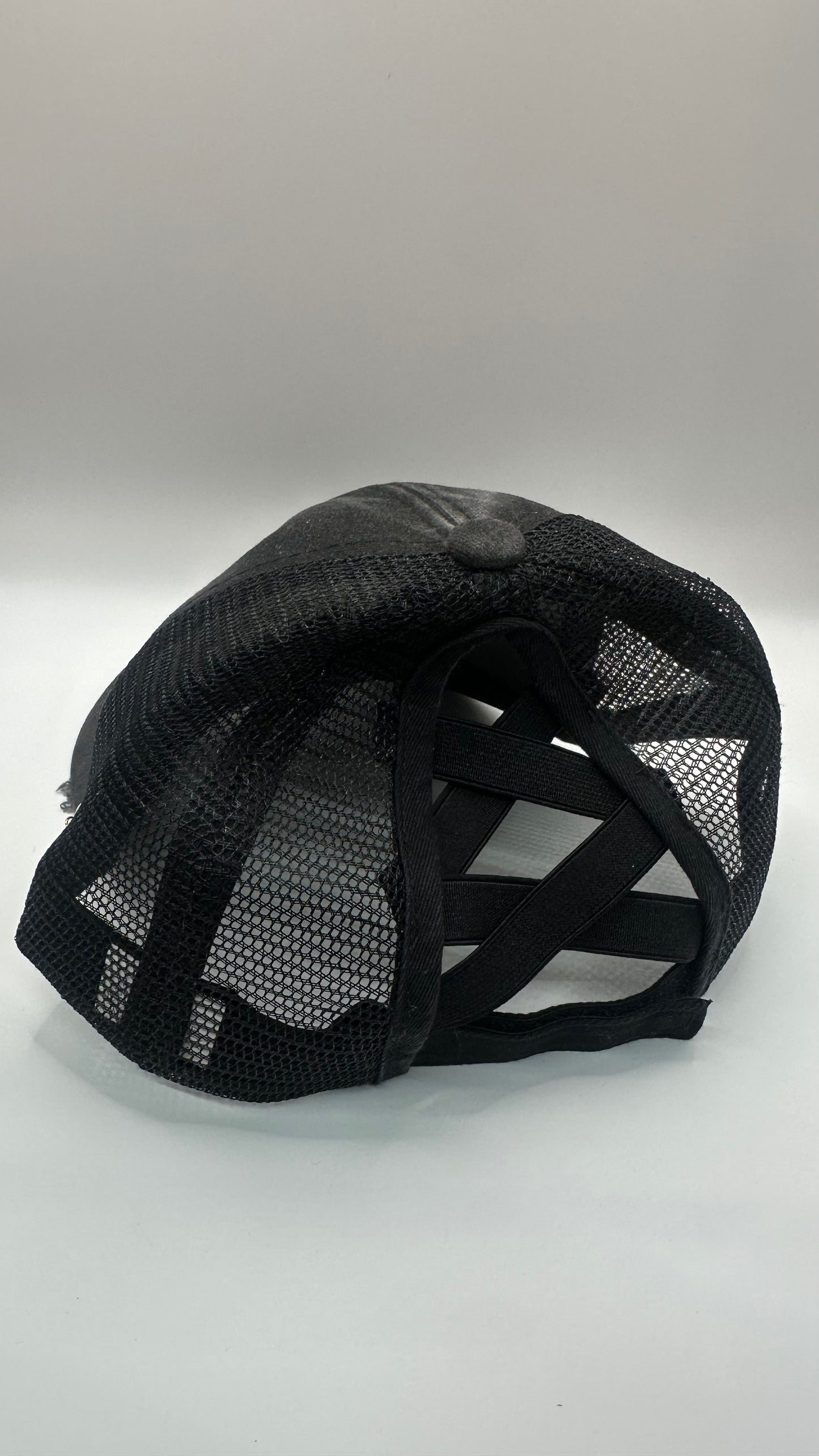 Her King/ His Queen Black and Gold Embroidered Hat