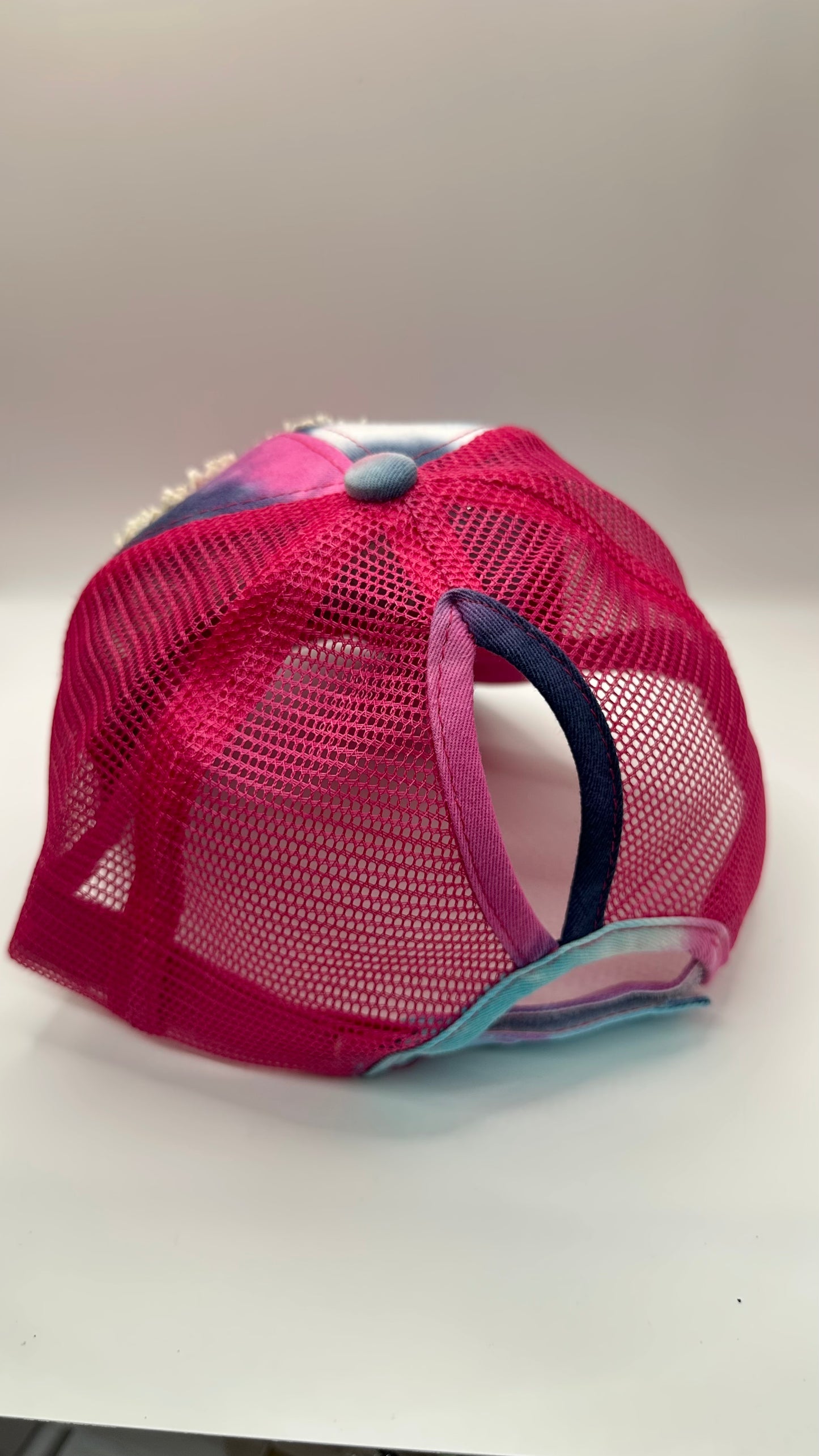 Cat mom Embroidered Pony Tail Hat
