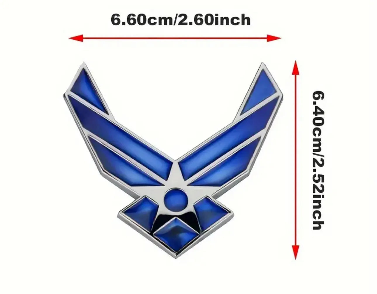 AIRFORCE EDITION METAL EMBLEM - Crazy Kat Design Co