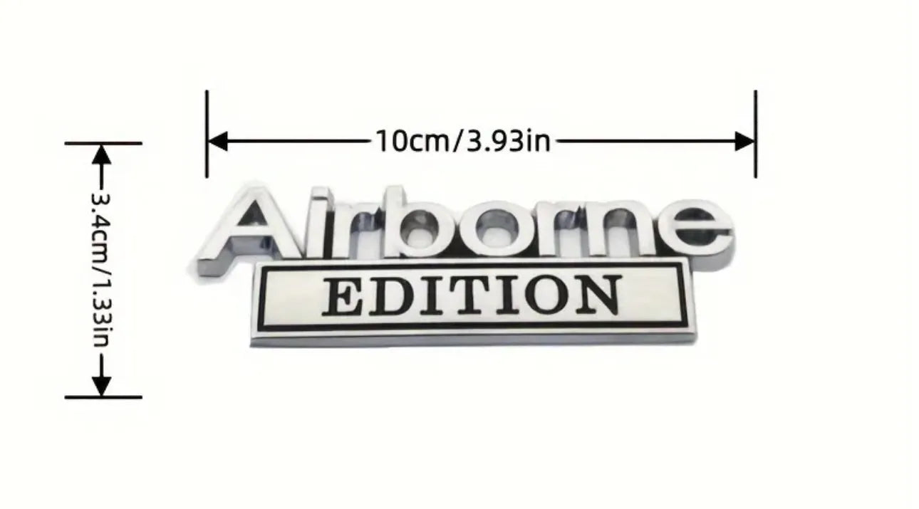 AIRBORNE METAL EMBLEM - Crazy Kat Design Co