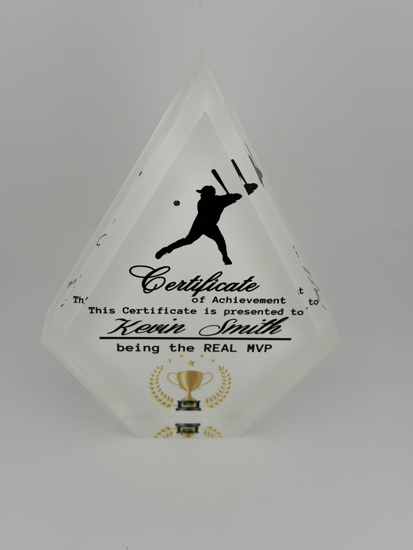 CUSTOMIZE YOUR TRIANGLE ACRYLIC PLAQUE OR AWARD TODAY - Crazy Kat Design Co