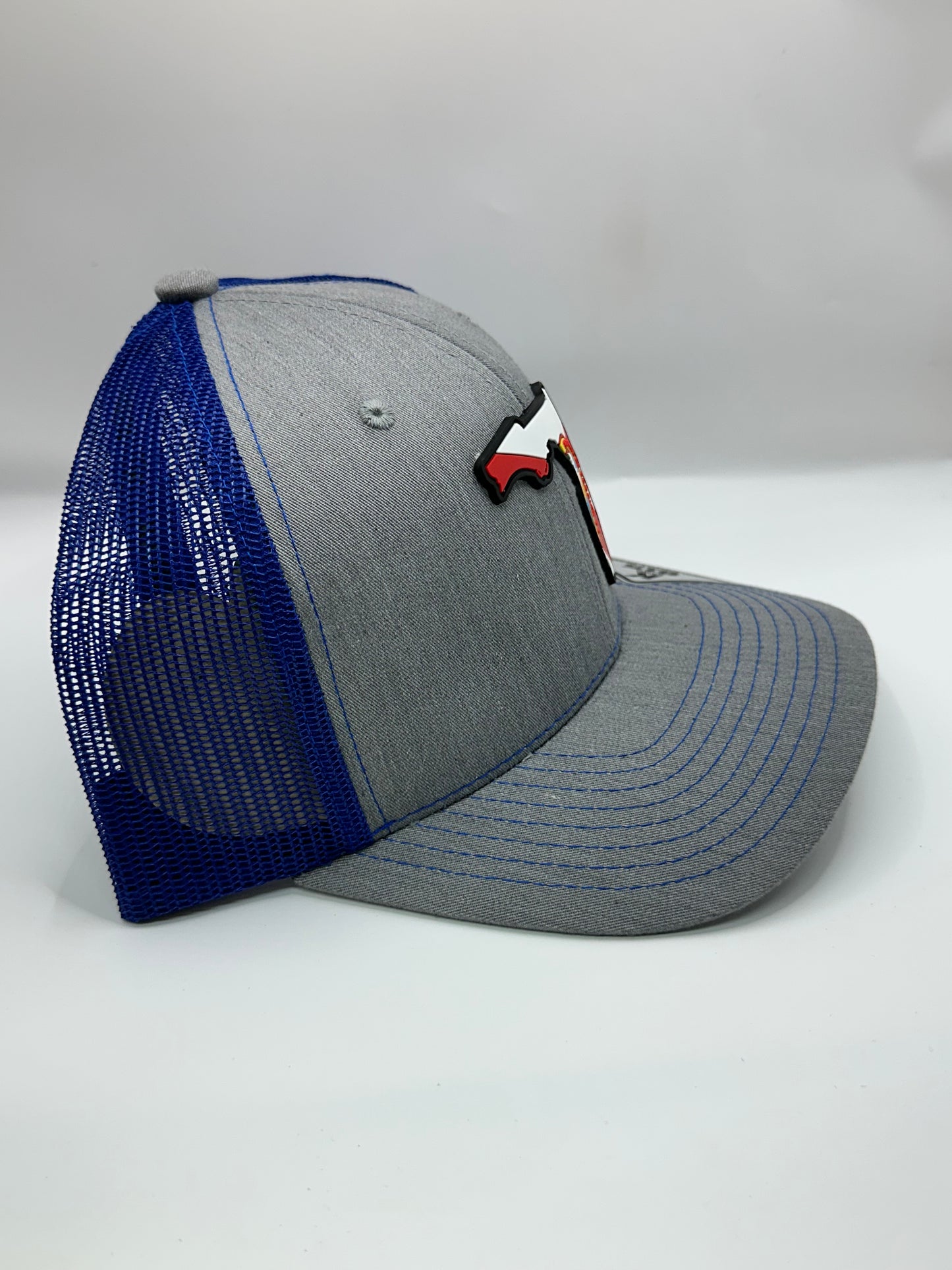 Florida State Flag PVC Patch Kamel 815 Snapback Mesh Trucker Cap Slight Curve Hat Structured Mesh Back Adjustable Baseball Hat