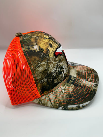 Camo Florida State Flag PVC Patch Kamel 815 Snapback Mesh Trucker Cap Slight Curve Hat Structured Mesh Back Adjustable Baseball Hat