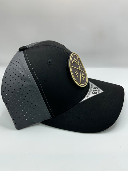 Florida Removable Circle PVC Patch Kamel 815 Snapback Mesh Trucker Cap Slight Curve Hat Structured Mesh Back Adjustable Baseball Hat
