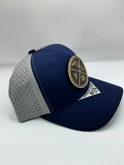 Florida Removable Circle PVC Patch Kamel 815 Snapback Mesh Trucker Cap Slight Curve Hat Structured Mesh Back Adjustable Baseball Hat