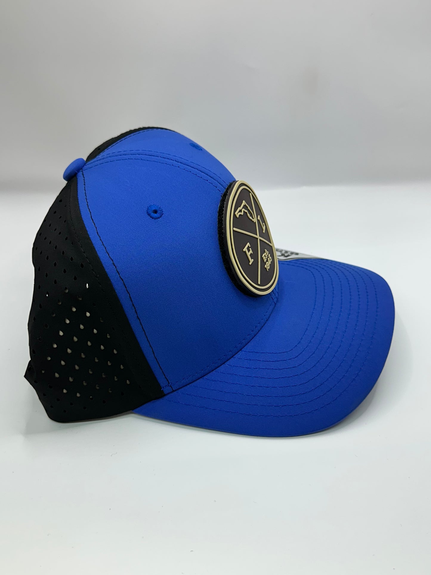 Florida Removable Circle PVC Patch Kamel 815 Snapback Mesh Trucker Cap Slight Curve Hat Structured Mesh Back Adjustable Baseball Hat