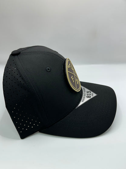 Florida Removable Circle PVC Patch Kamel 815 Snapback Mesh Trucker Cap Slight Curve Hat Structured Mesh Back Adjustable Baseball Hat