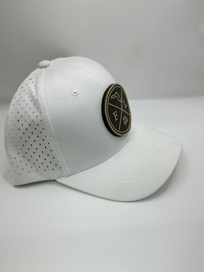 Florida Removable Circle PVC Patch Kamel 815 Snapback Mesh Trucker Cap Slight Curve Hat Structured Mesh Back Adjustable Baseball Hat