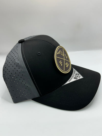Florida Removable Circle PVC Patch Kamel 815 Snapback Mesh Trucker Cap Slight Curve Hat Structured Mesh Back Adjustable Baseball Hat