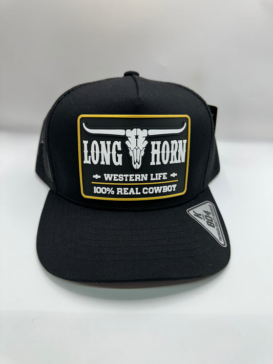 Long Horn Western Life 100% Real Cowboy Snapback Hat