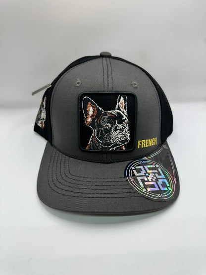 Frenchie Trucker Caps With Embroidery Animals Patch Four Seasons Snapback Baseball Cap For Men Women Adjustable Visor Hat