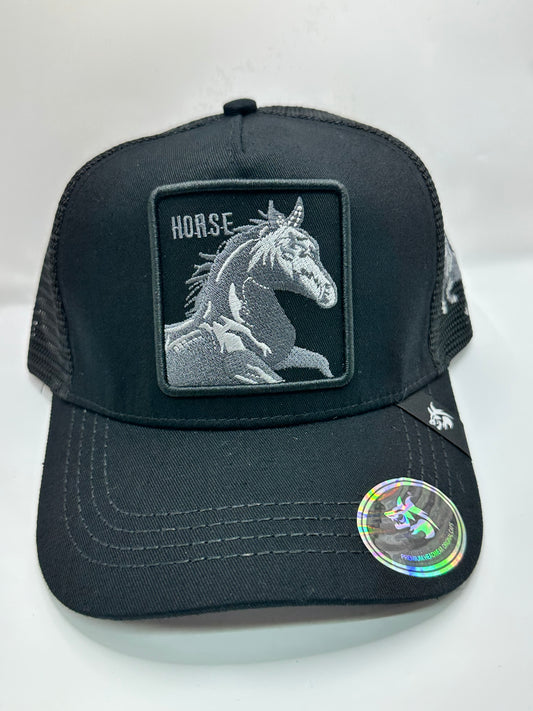 Horse Trucker Caps With Embroidery Animals Patch Four Seasons Snapback Baseball Cap For Men Women Adjustable Visor Hat