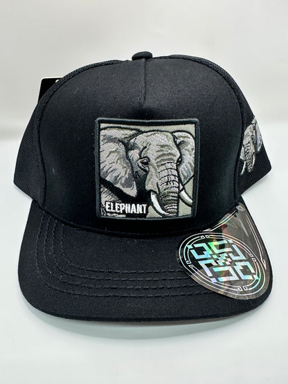 Elephant Trucker Caps With Embroidery Animals Patch Four Seasons Snapback Baseball Cap For Men Women Adjustable Visor Hat