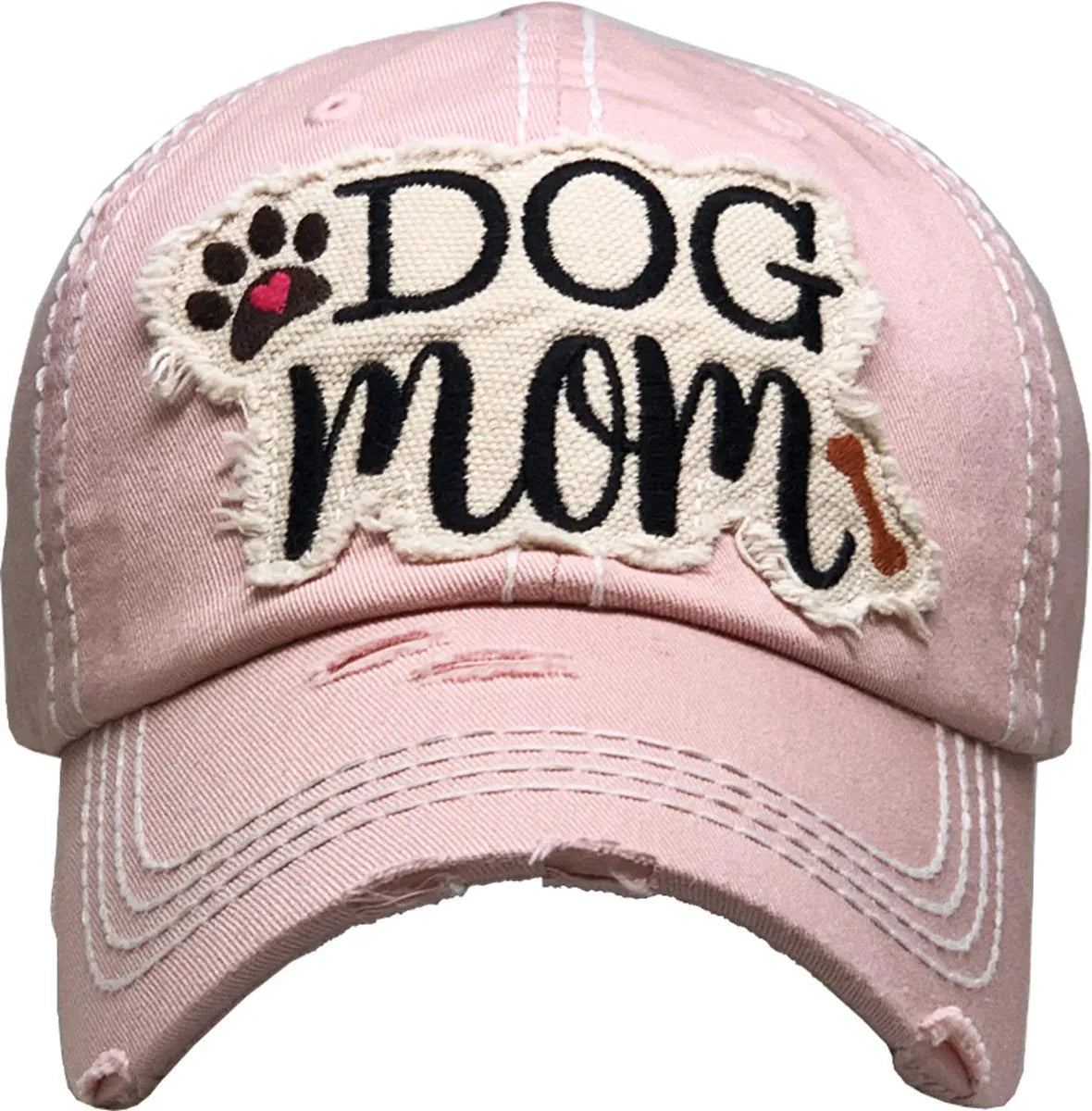 Distressed Dog Mom Hat - Crazy Kat Design Co