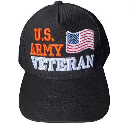 US ARMY EMBROIDERED BASEBALL MESH BACK HAT