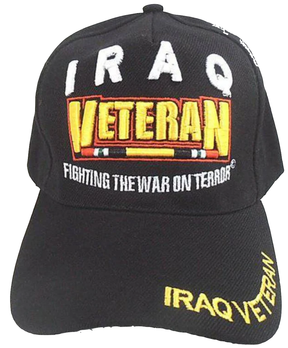 IRAQ VETERAN EMBROIDERED BASEBALL HAT