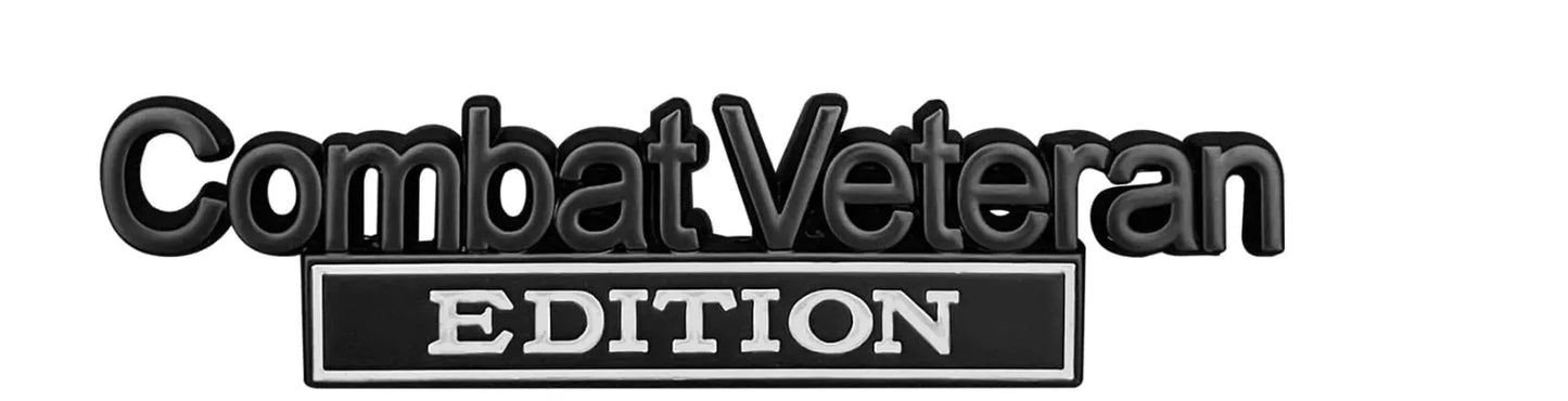 COMBAT VETERAN EDITION METAL CAR EMBLEM - Crazy Kat Design Co