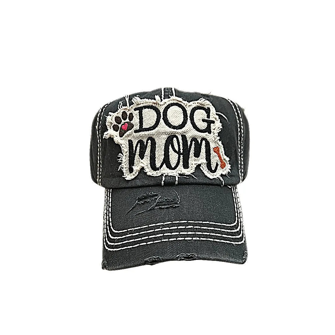 Distressed Dog Mom Hat - Crazy Kat Design Co