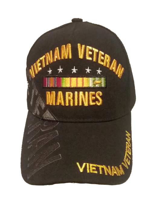 VIETNAM VETERAN MARINES EMBROIDERED BASEBALL HAT