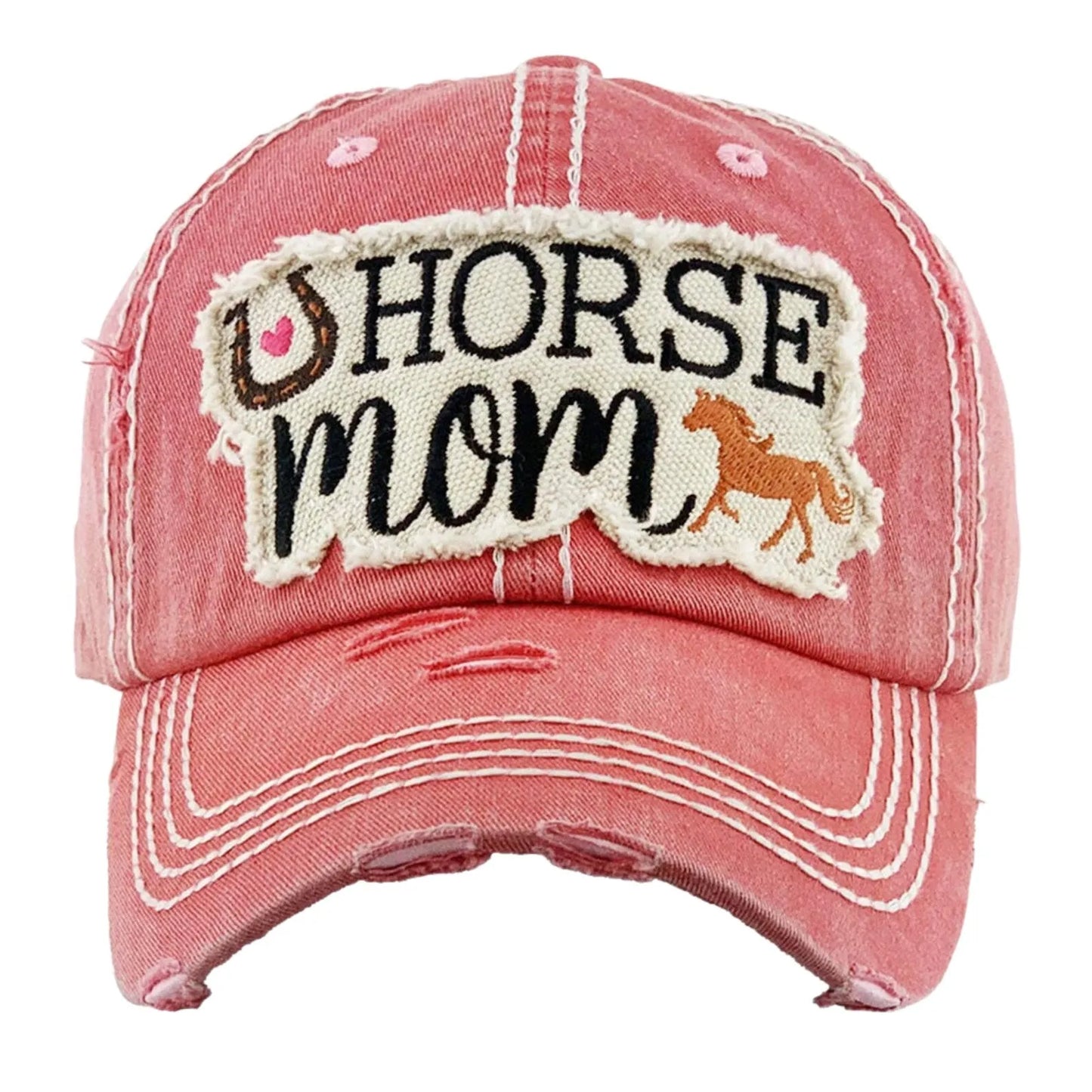 Distressed Horse Mom Hats - Crazy Kat Design Co