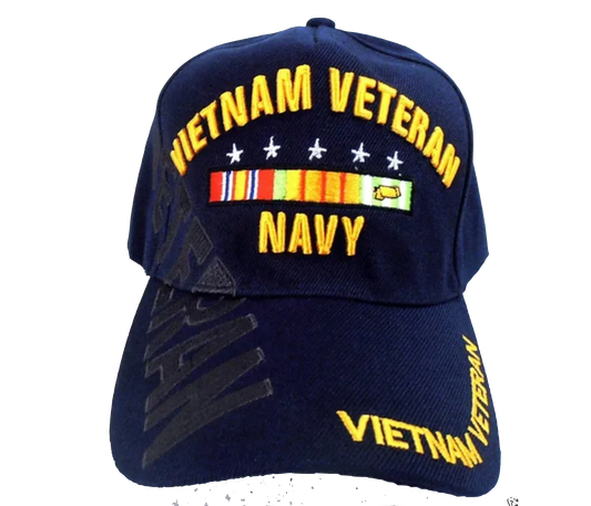 Vietnam Veteran Navy EMBROIDERED BASEBALL HAT