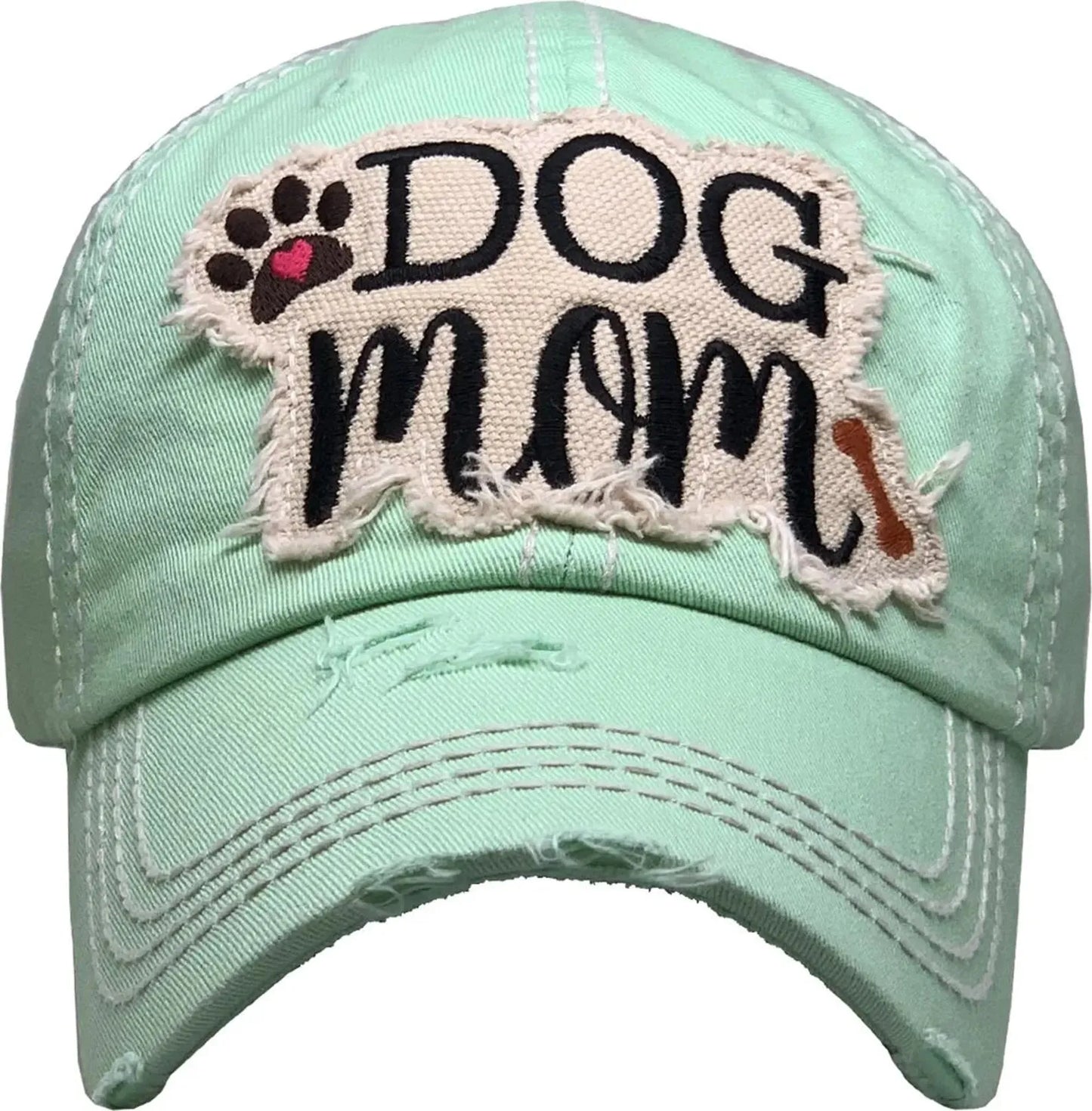 Distressed Dog Mom Hat - Crazy Kat Design Co