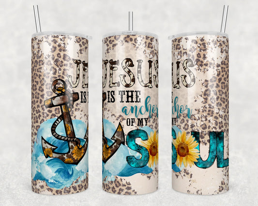 CUSTOMIZABLE JESUS IS THE ANCHOR OF MY SOUL HOT AND COLD TUMBLERS - Crazy Kat Design Co