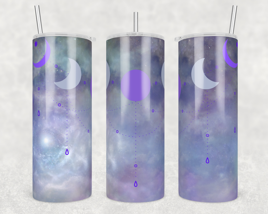CUSTOMIZABLE MYSTICAL PURPLE MOON HOT AND COLD TUMBLERS