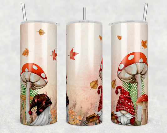CUSTOMIZABLE MUSHROOM WITH GNOMES HOT AND COLD TUMBLERS - Crazy Kat Design Co