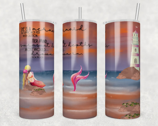 CUSTOMIZABLE SHE IS A MERMAID HOT AND COLD TUMBLERS - Crazy Kat Design Co