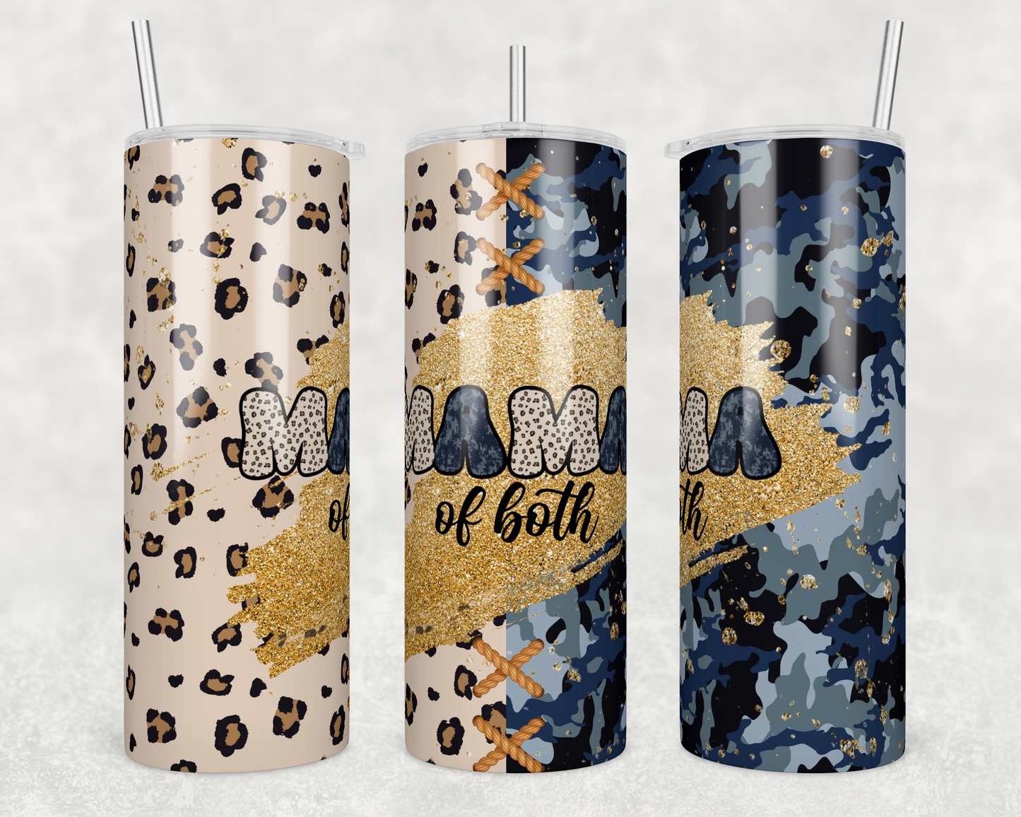 CUSTOMIZABLE MAMA OF BOTH HOT OR COLD TUMBLER