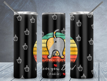 CUSTOMIZABLE DAD LIFE GOLF, TENNIS HOT AND COLD TUMBLER - Crazy Kat Design Co